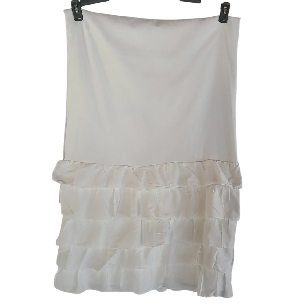 Pottery Barn Kids White Evelyn Ruffle Blackout Curtain Panel - 44” x 63”